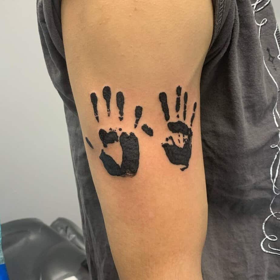 16. A handprint tattoo