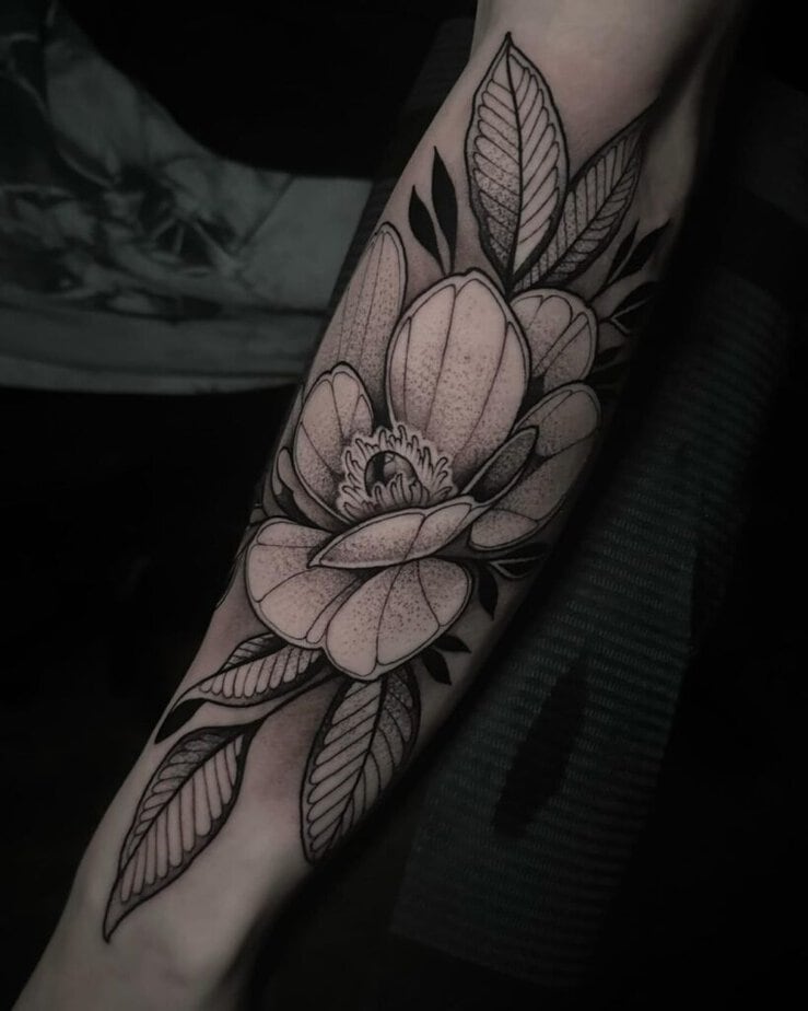 12. Magnolia arm tattoos