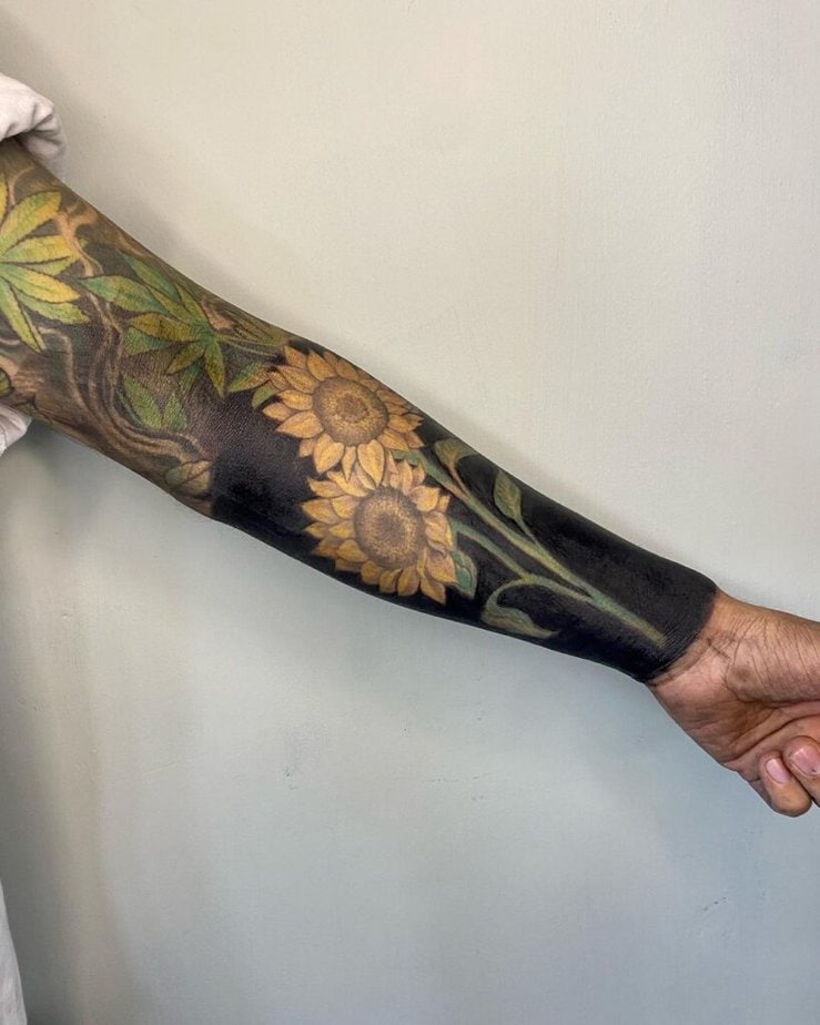 5. Sunflowers tattoo