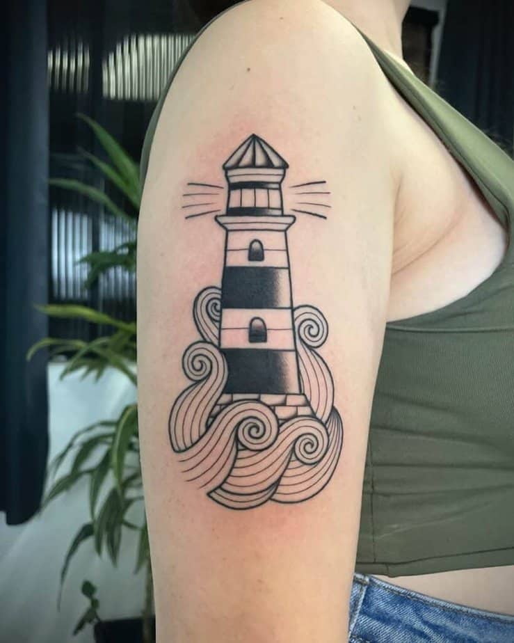 16. Clean-line lighthouse