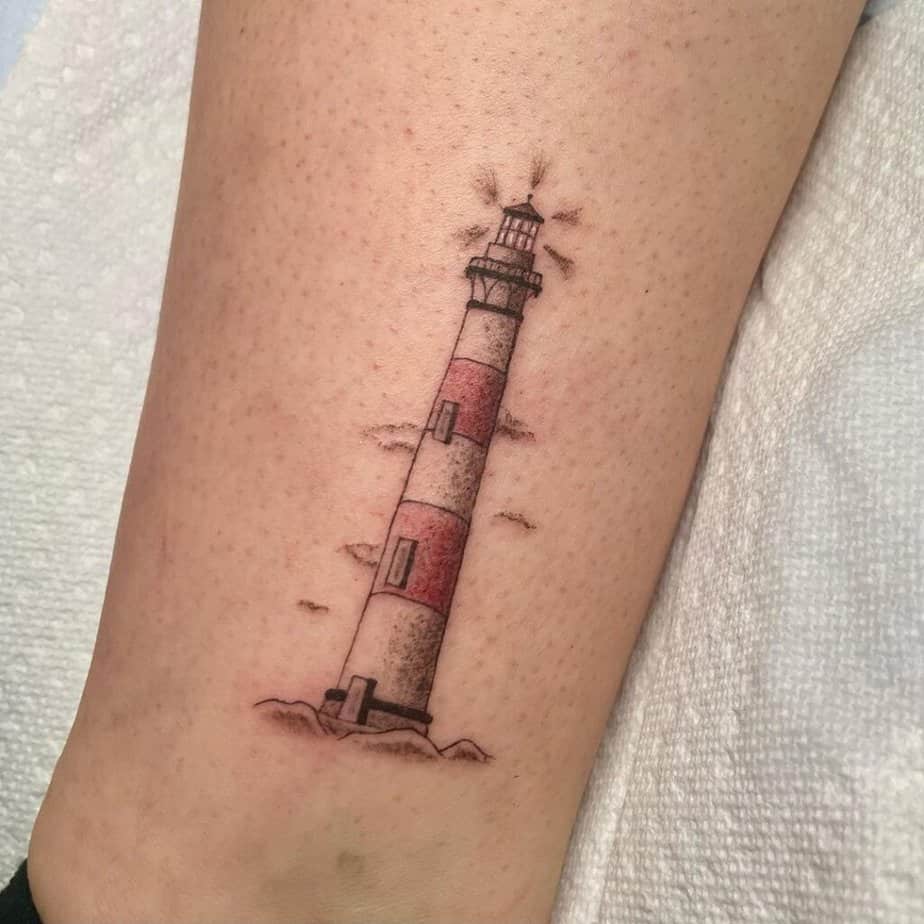 5. Red and white lighthouse