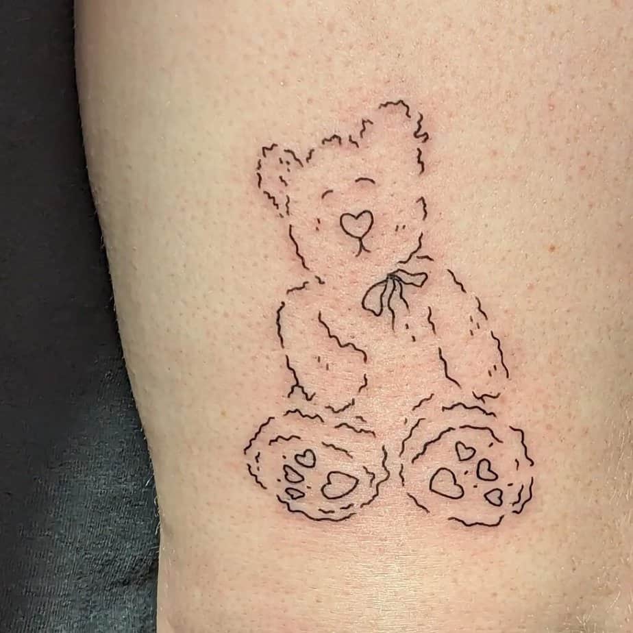 14. Outline of a teddy bear