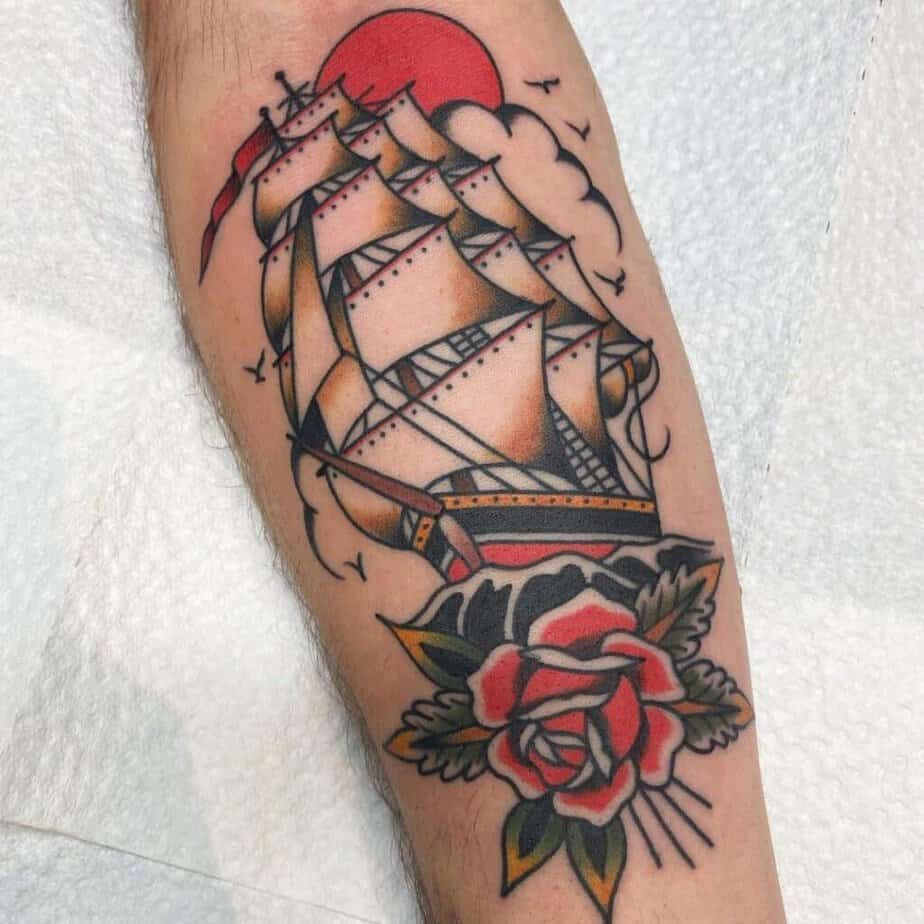 19. Ship tattoo