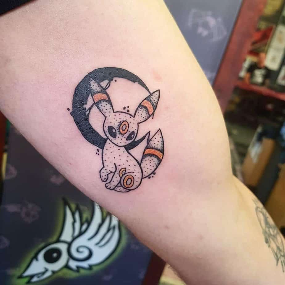 18. An adorable Pokemon on the upper arm