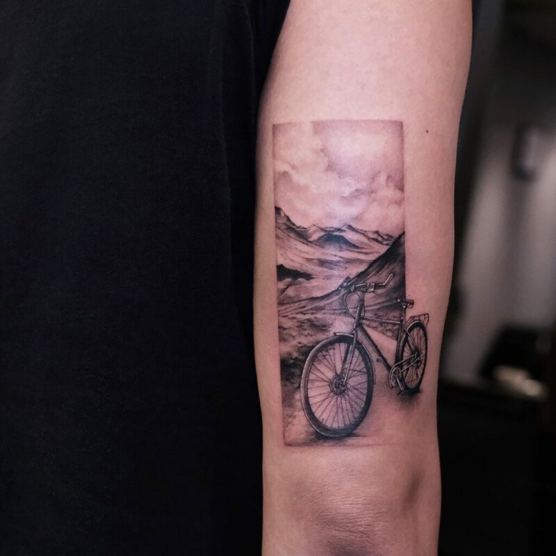 20 attractive bicycle tattoo ideas for outdoor aficionados