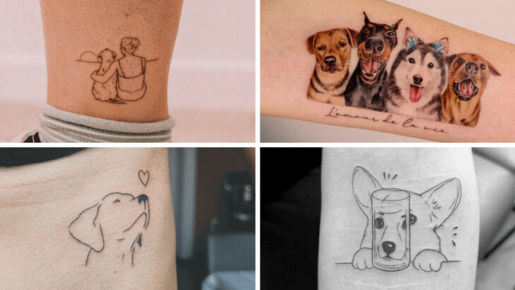 20 tatuaggi di cani per rendere onore al vostro migliore amico peloso.
