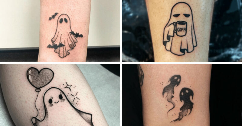 20 ghost tattoo ideas from funny to spooky