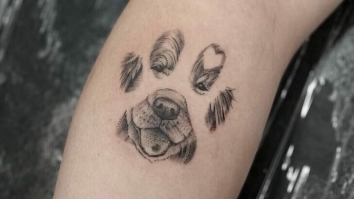 20 idee di tatuaggio sul Golden Retriever per gli amanti del fascino canino.