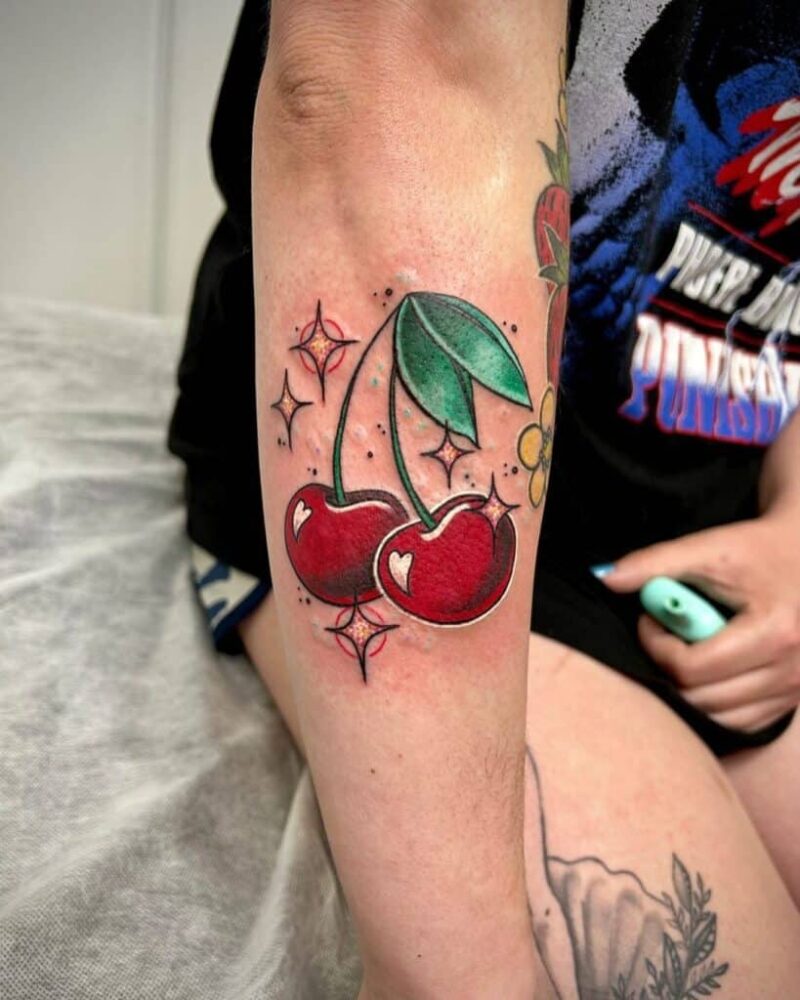 20 interesting cherry tattoo ideas for a fruitful expression