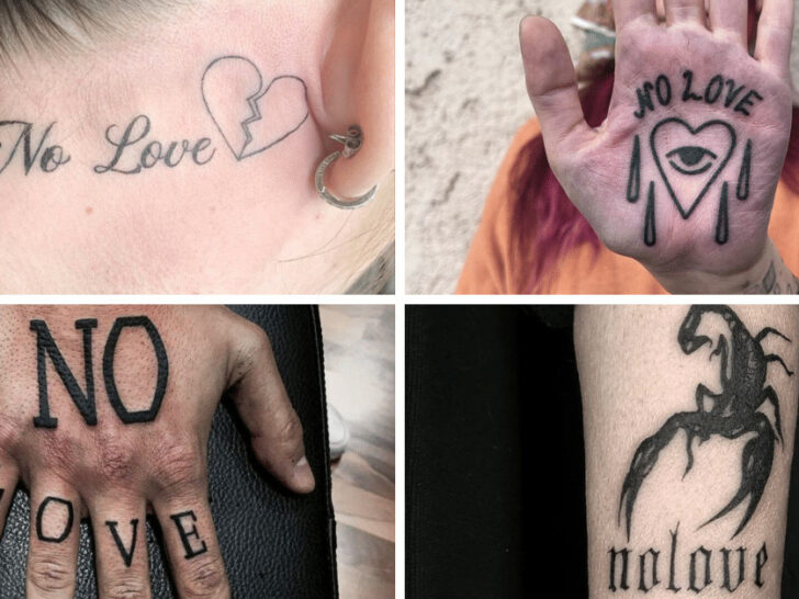 20 No Love Tattoo Ideas To Mark All The Heartbreaks