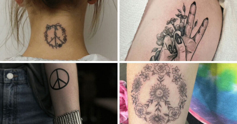 20 peace sign tattoo designs for all the pacifists