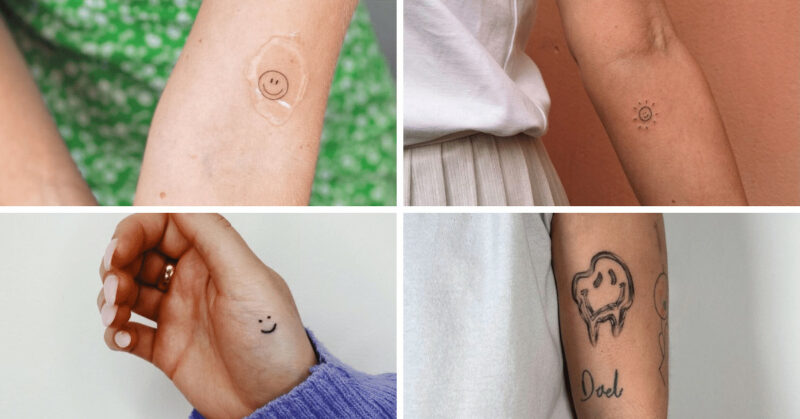 20 simple smiley face tattoos guaranteed to make you smile