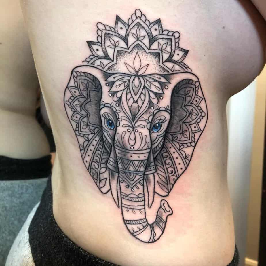 15. Mandala-style elephant