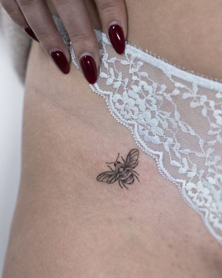 17. A bee tattoo on the bikini line