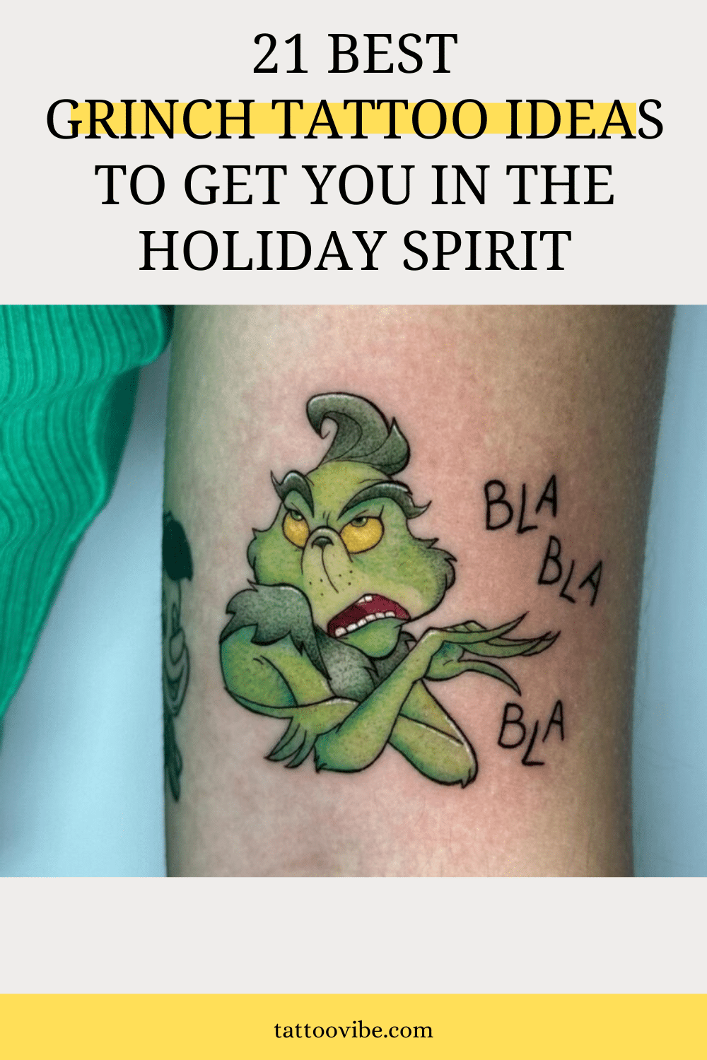 21 migliori idee di tatuaggio Grinch per entrare nello spirito natalizio
