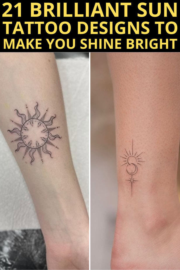 21 Brilliant Sun Tattoo Designs To Make You Shine Bright
