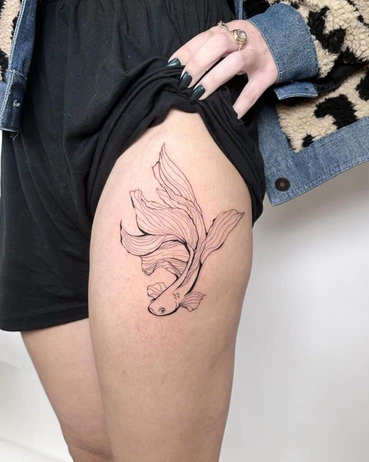 6. A Betta fish tattoo