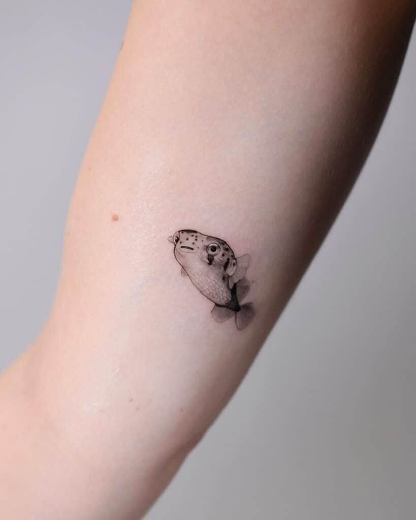 7. A pufferfish tattoo 