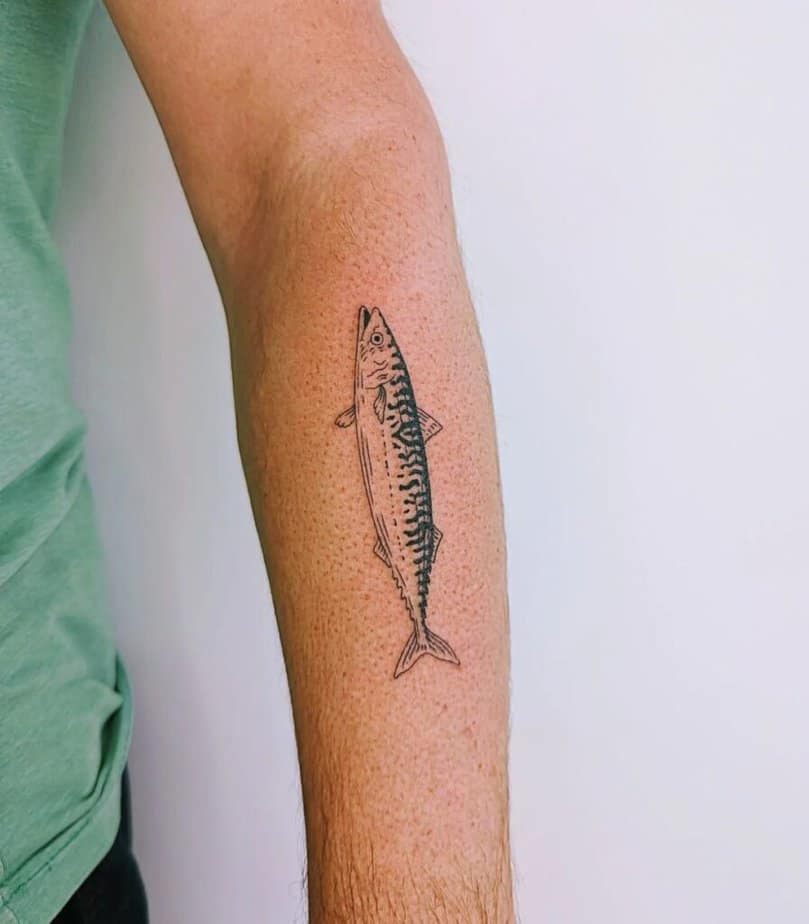 9. A mackerel tattoo