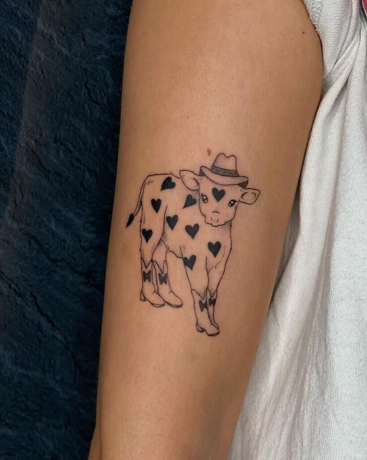 2. A cowboy cow tattoo