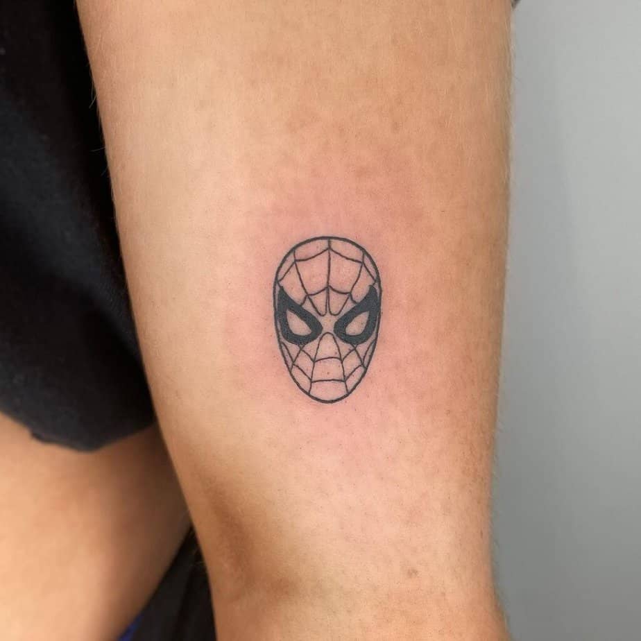 Spiderman tattoo on the arm