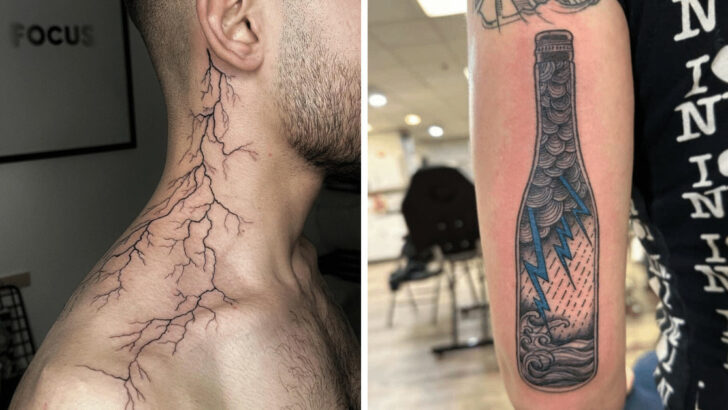 21 idee di tatuaggi di fulmini per un inchiostro sorprendente.