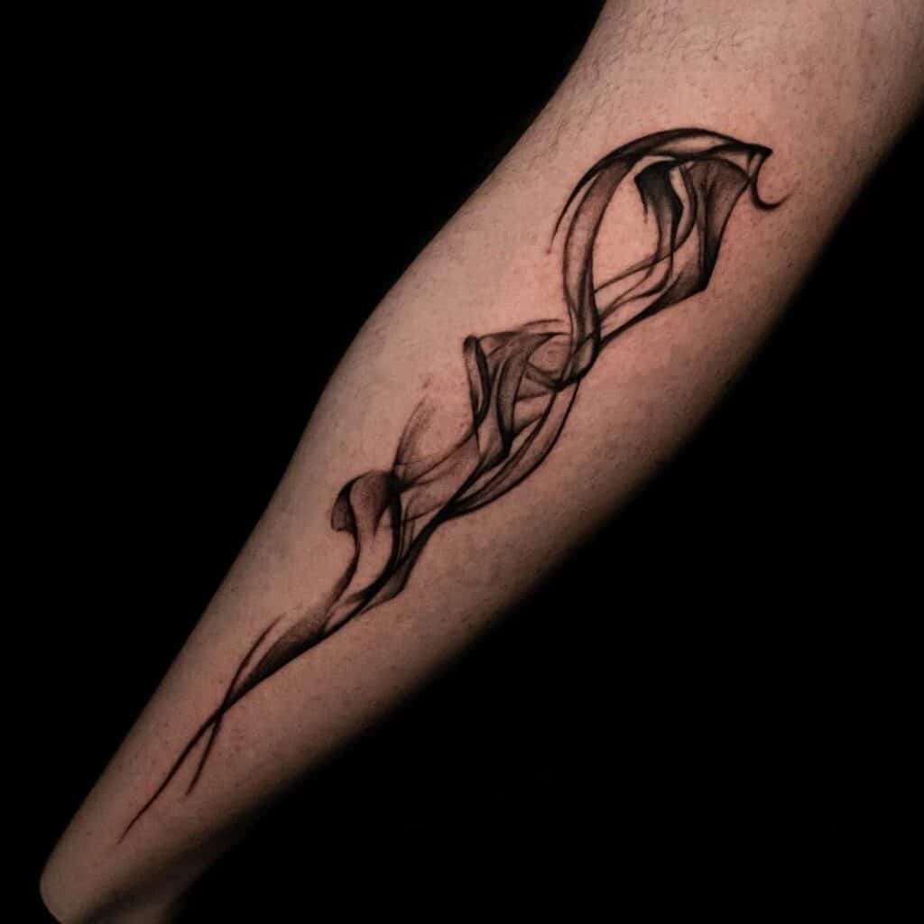 12. A smoke tattoo on the inside of the arm