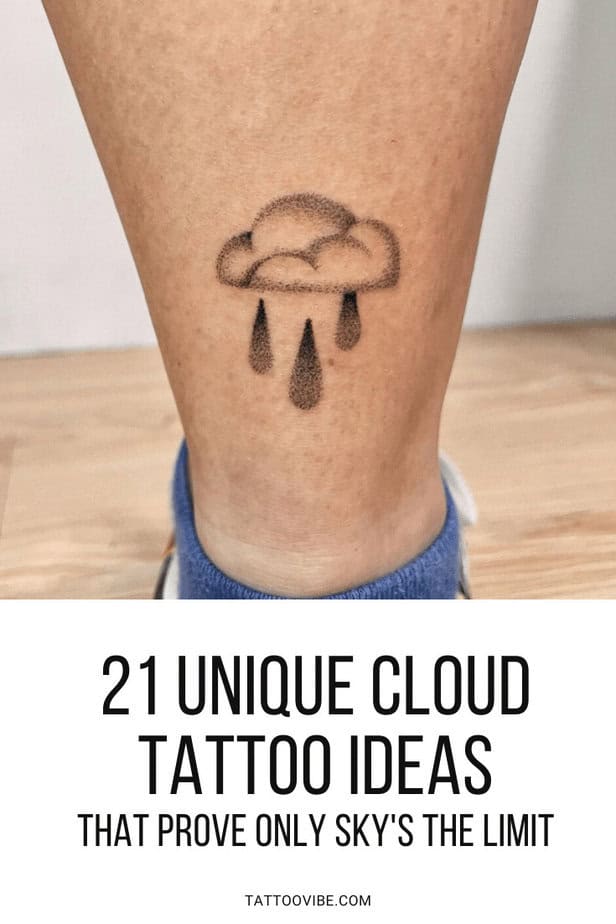21 idee uniche di tatuaggi di nuvole che dimostrano che solo il cielo è il limite