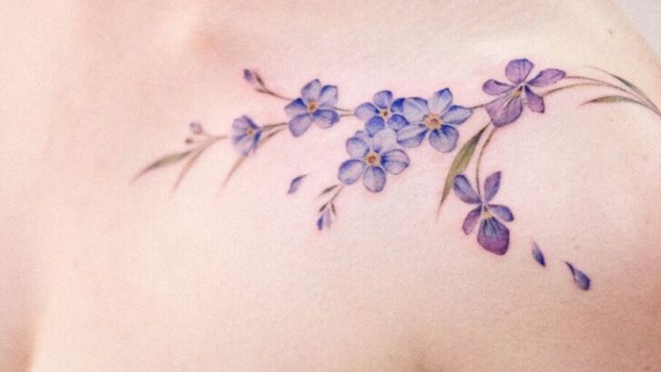 21 Alluring Violet Flower Tattoos For A Delicate Expression