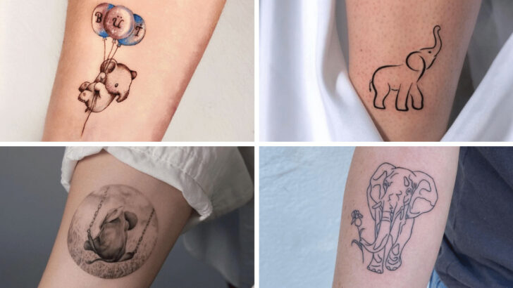 21 bellissime idee di tatuaggio di elefanti per celebrare questo animale gentile.