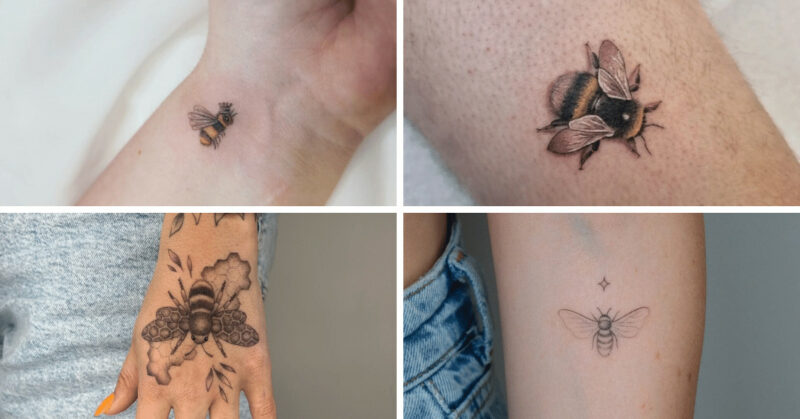 21 bee tattoos for all the little tattoo lovers