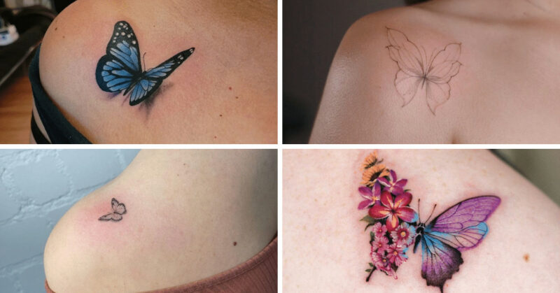 21 butterfly tattoo ideas perfect for your shoulder