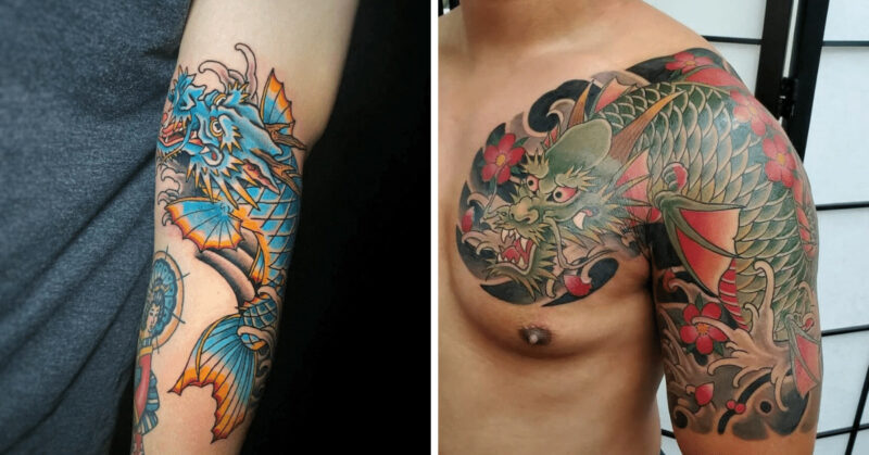 21 dragon koi tattoo ideas for the alluring legends among us