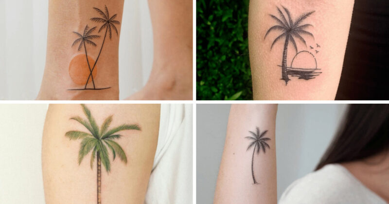 21 powerful palm tree tattoo ideas for lasting summer vibes