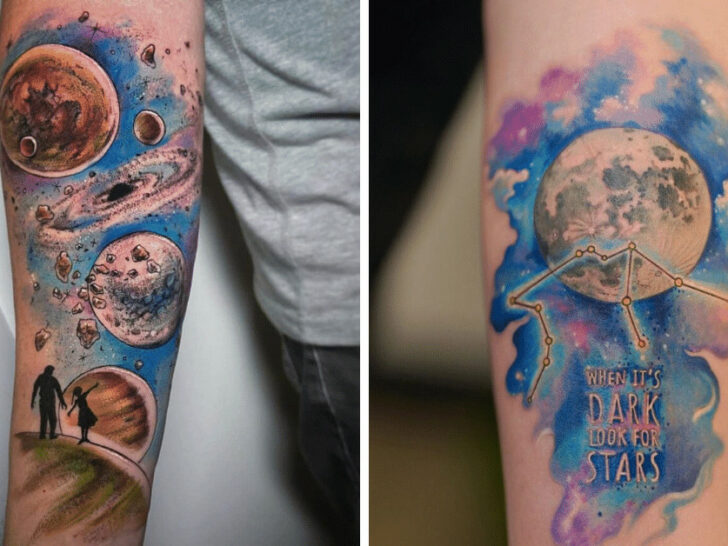 21 Remarkable Space Tattoo Ideas For The Explorer Within You