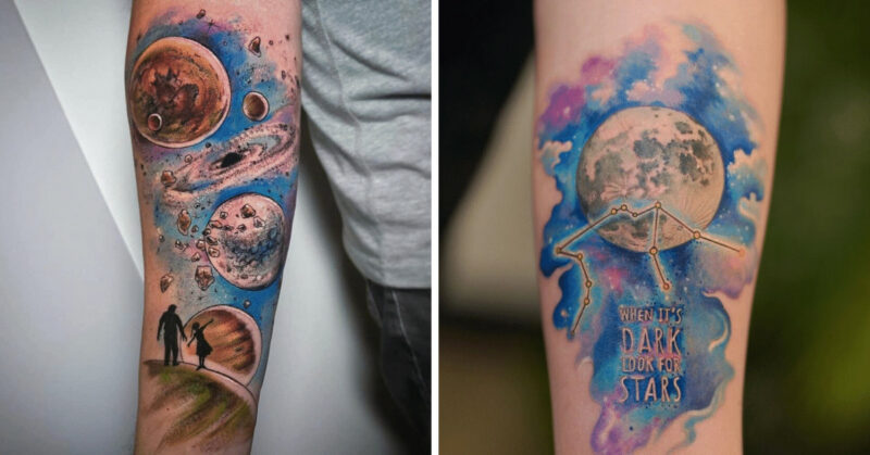 21 remarkable space tattoo ideas for the explorer within you