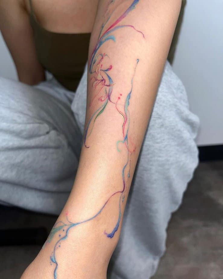 18. A colorful abstract tattoo 