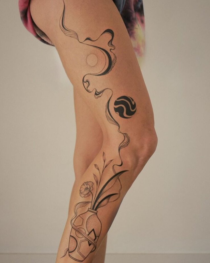 2. An abstract leg sleeve 
