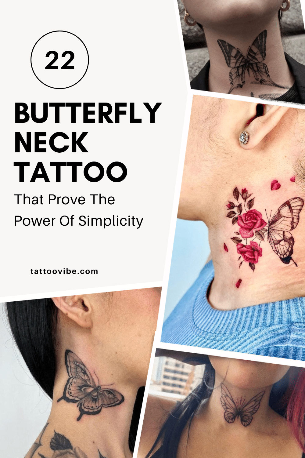 22 tatuaggi sul collo a forma di farfalla che dimostrano il potere della semplicità