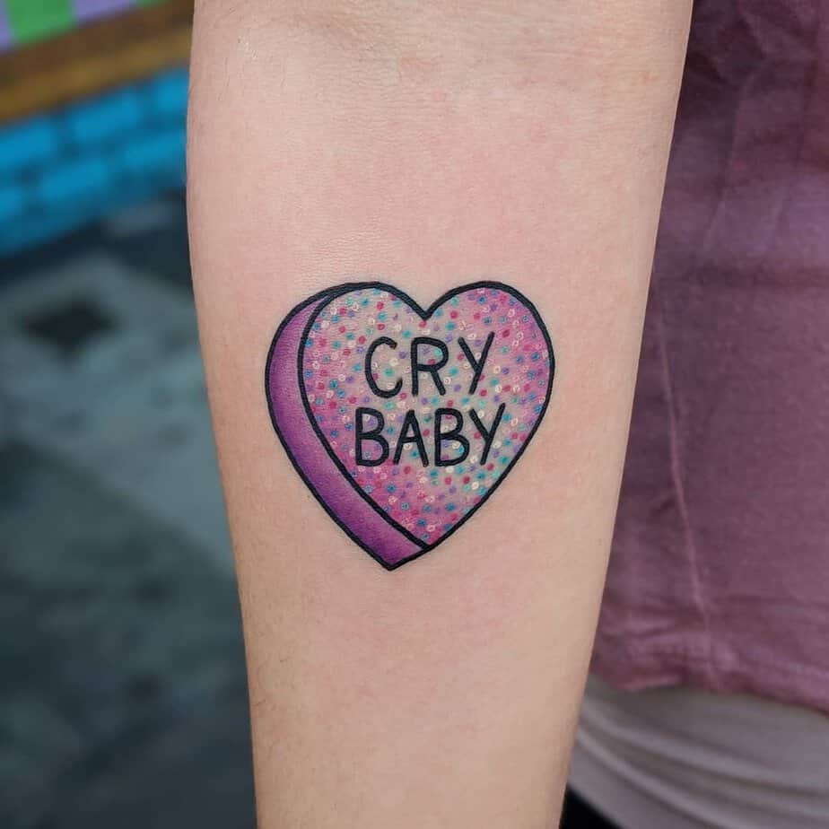 1. A “cry baby” tattoo
