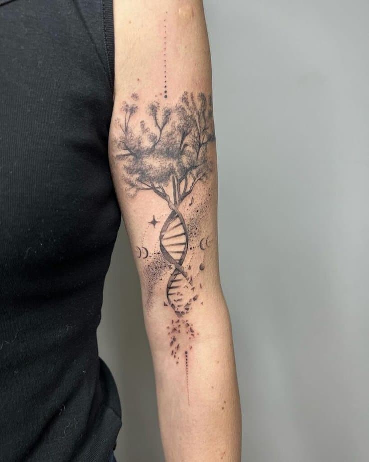 2. Tatuaggio del DNA con l'Albero della Vita