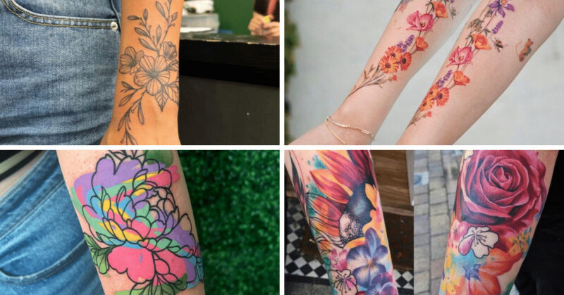 22 Floral Tattoo Ideas To Decorate Your Forearm