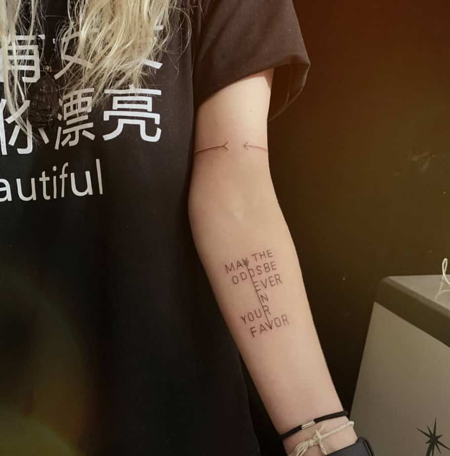 18. Un altro tatuaggio con citazione di Hunger Games 