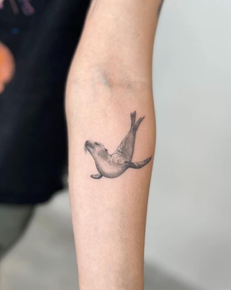 18. A seal tattoo 