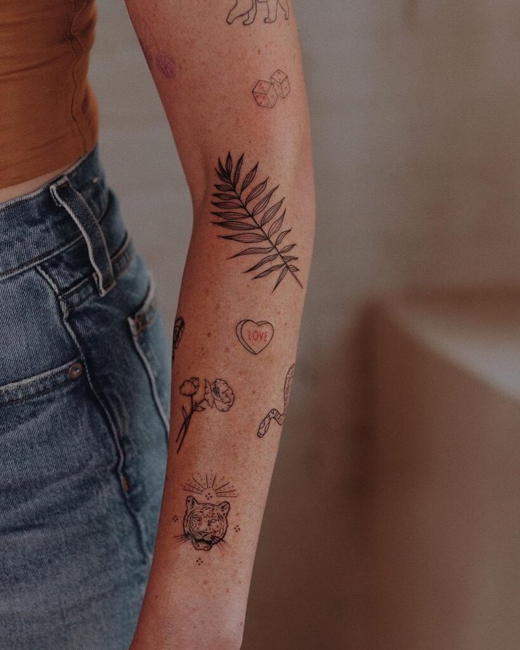 22. Whimsical tattoo sleeve 