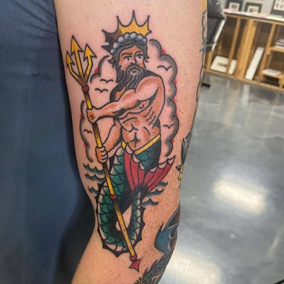 Tatuaggio unico Poseidon