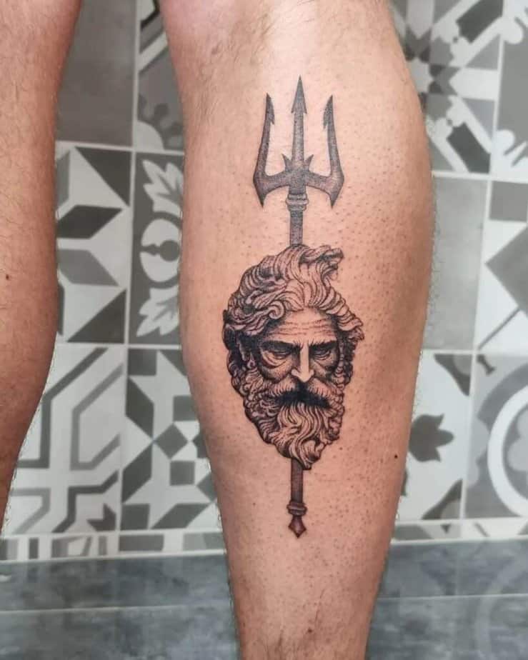 Unique Poseidon tattoo