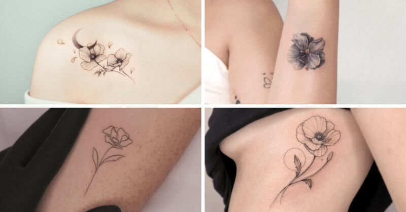 22 Pretty Poppy Flower Tattoos We Can’t Stop Staring At