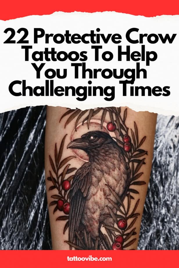 22 tatuaggi protettivi del corvo per aiutarvi a superare i momenti difficili