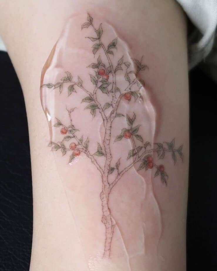 2. An apple tree tattoo